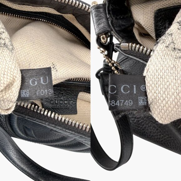 Gucci Black Pebbled Leather Soho Medium GG Tassel 2-Way Zip Top Shoulder Bag - Picture 11 of 11
